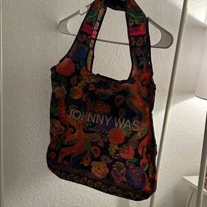 Johnny Was Colorful Floral Tote